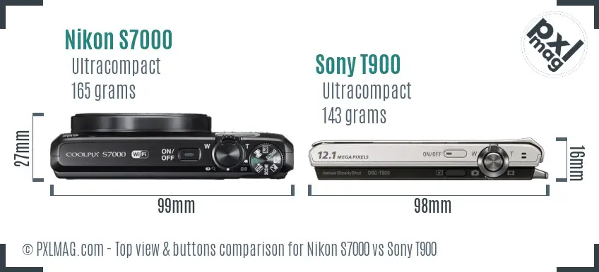 Top view design and control layout comparison