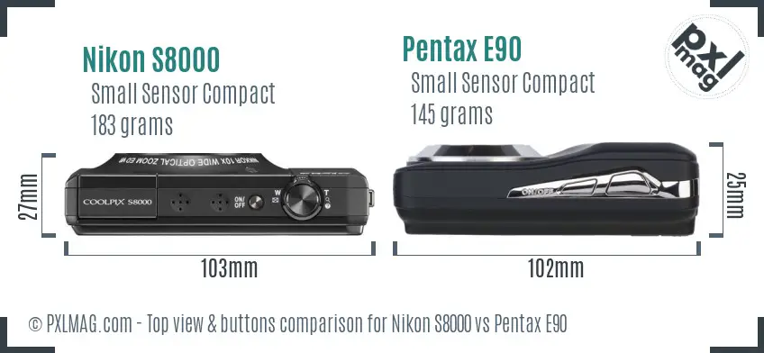 Top view design and control layout comparison