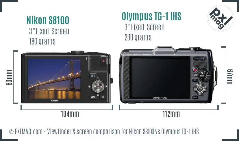 Nikon S8100 vs Olympus TG-1 iHS Screen and Viewfinder comparison Nikon S8100 vs Olympus TG-1 iHS Screen and Viewfinder comparison