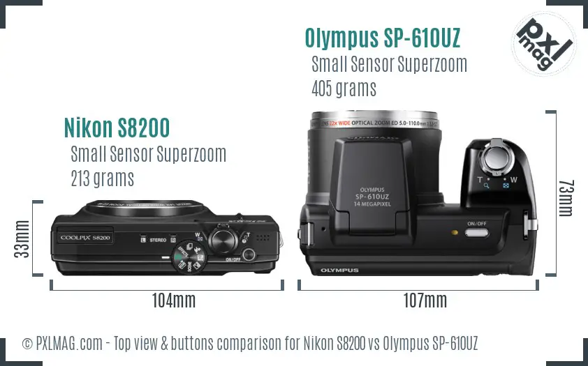 Top view design and control layout comparison