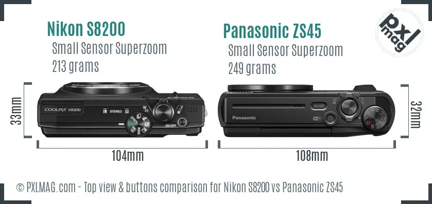 Top view design and control layout comparison