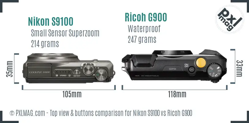 Top view design and control layout comparison