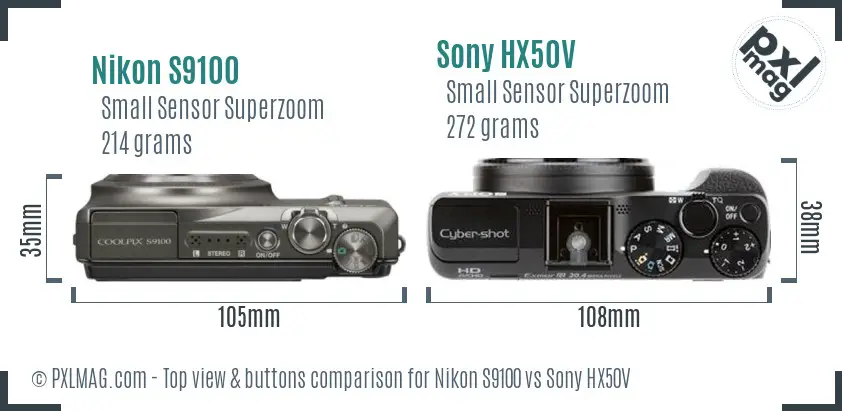 Top view design and control layout comparison