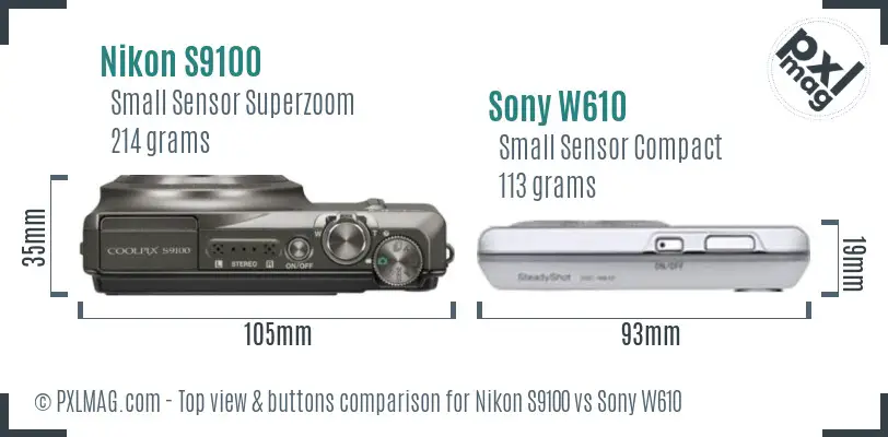 Top view design and control layout comparison
