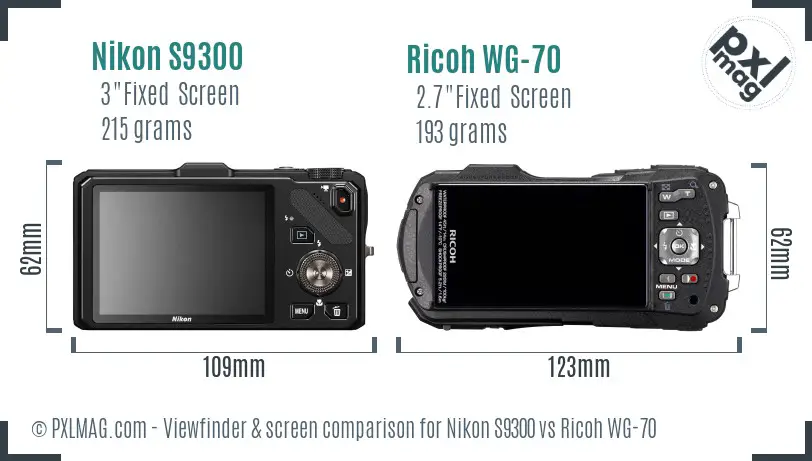 Nikon S9300 vs Ricoh WG-70 Screen and Viewfinder comparison Nikon S9300 vs Ricoh WG-70 Screen and Viewfinder comparison
