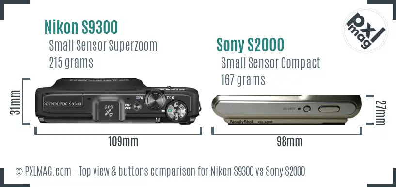 Top view design and control layout comparison