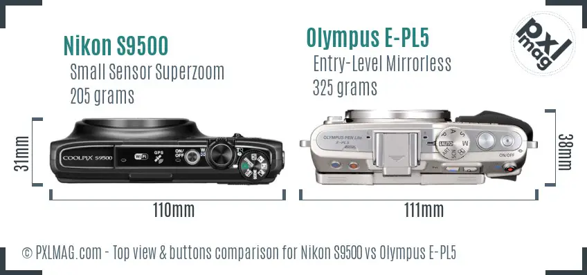 Top view design and control layout comparison