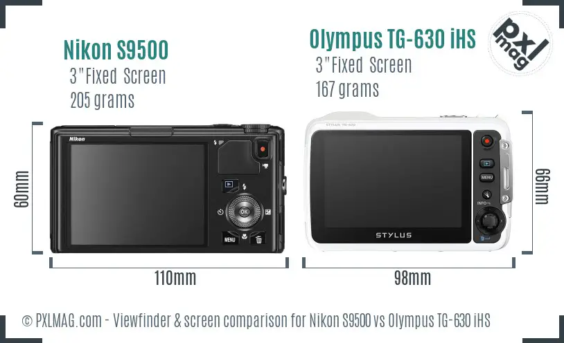Nikon S9500 vs Olympus TG-630 iHS Screen and Viewfinder comparison Nikon S9500 vs Olympus TG-630 iHS Screen and Viewfinder comparison