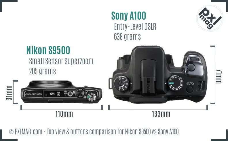 Top view design and control layout comparison