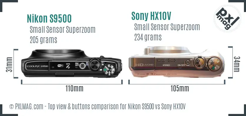 Top view design and control layout comparison