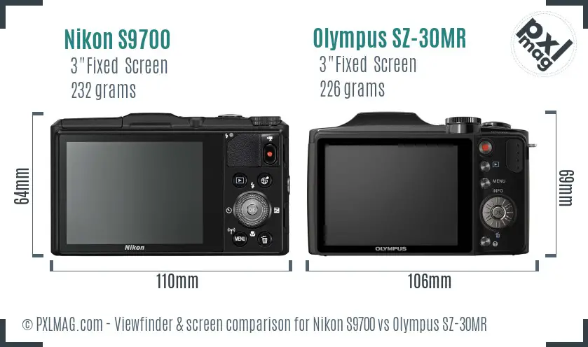 Nikon S9700 vs Olympus SZ-30MR Screen and Viewfinder comparison Nikon S9700 vs Olympus SZ-30MR Screen and Viewfinder comparison