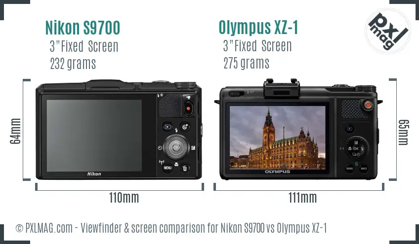 Nikon S9700 vs Olympus XZ-1 Screen and Viewfinder comparison Nikon S9700 vs Olympus XZ-1 Screen and Viewfinder comparison