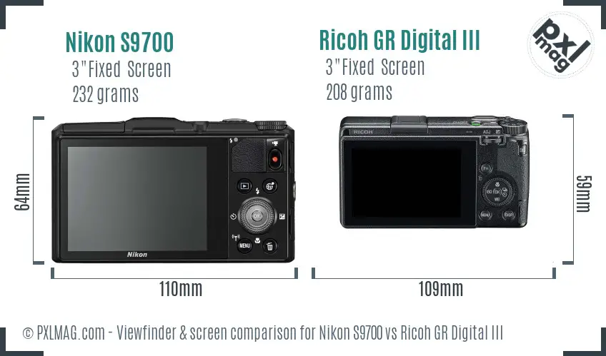 Back screen comparison