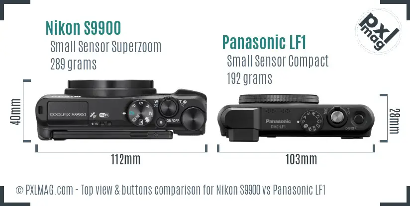 Top view design and control layout comparison