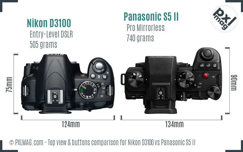 Top view design and control layout comparison