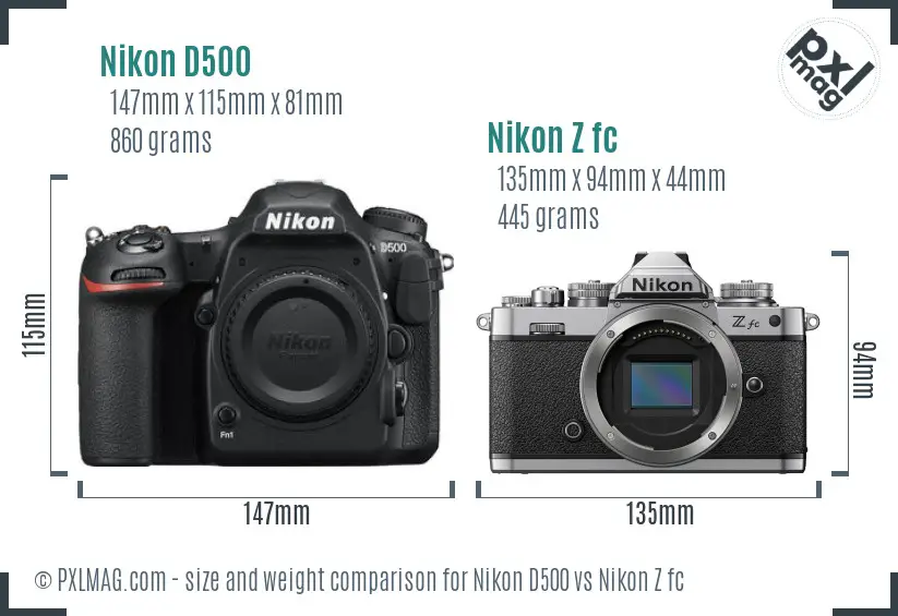 Nikon D500 vs Nikon Z fc Full Comparison - PXLMAG.com