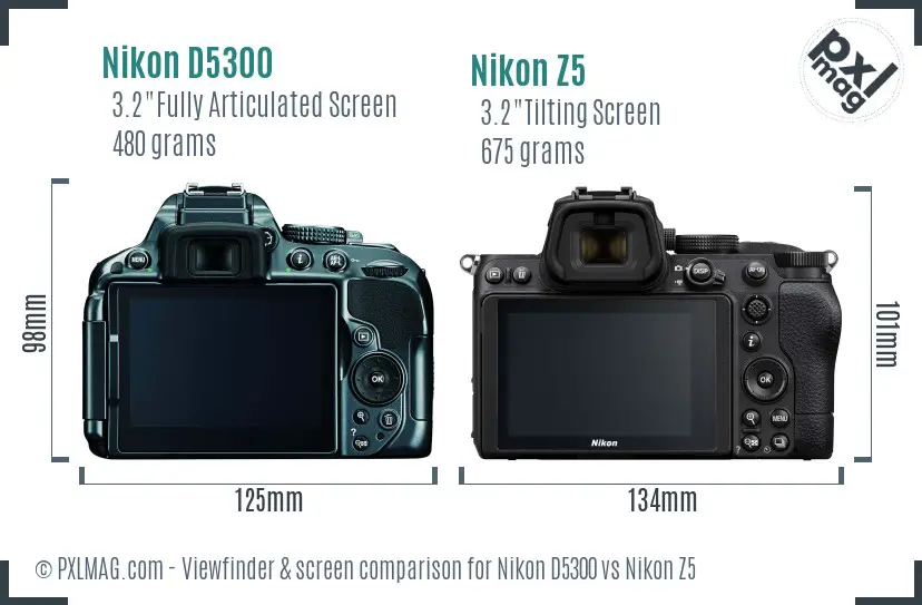 Nikon D5300 vs Nikon Z5 Detailed Comparison