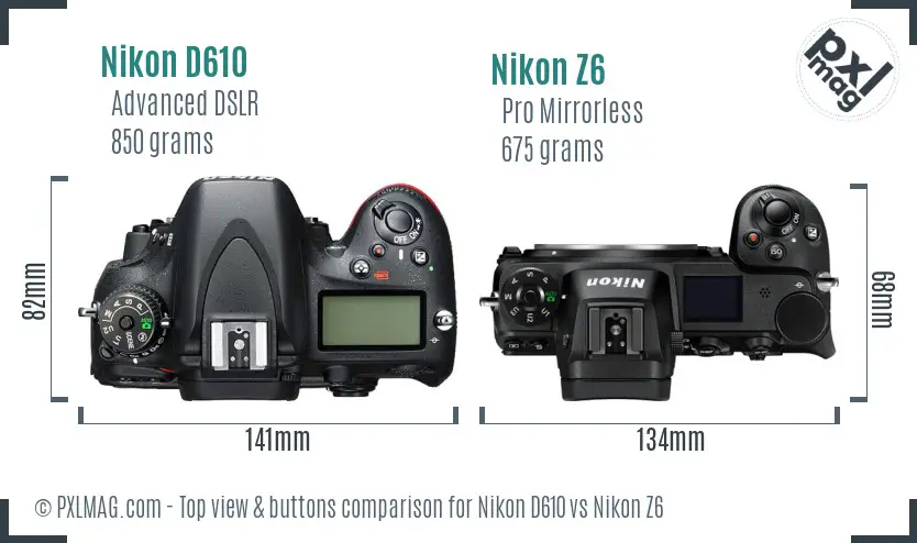 Top view design and control layout comparison