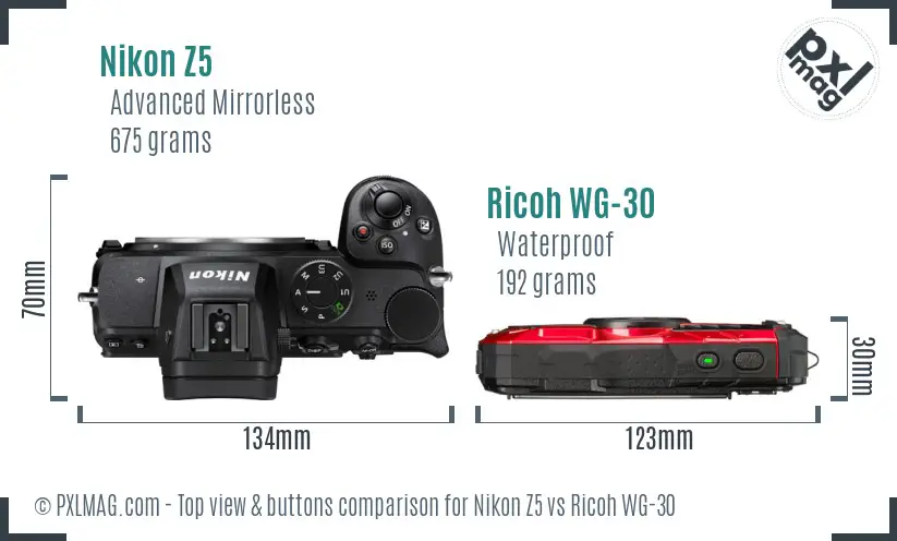 Top view design and control layout comparison