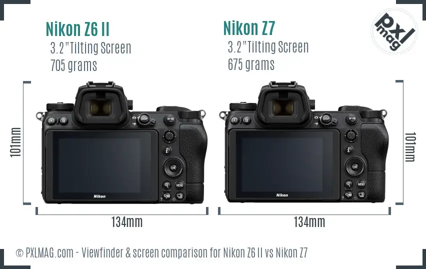 Nikon Z6 II vs Nikon Z7 Screen and Viewfinder comparison