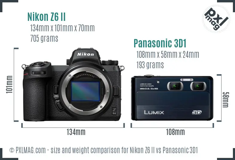Nikon Z6 II vs Panasonic 3D1 size comparison