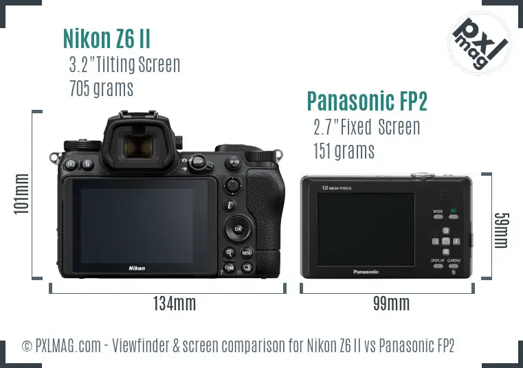 Nikon Z6 II vs Panasonic FP2 Screen and Viewfinder comparison
