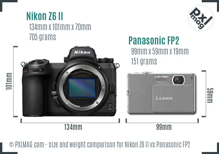 Nikon Z6 II vs Panasonic FP2 size comparison