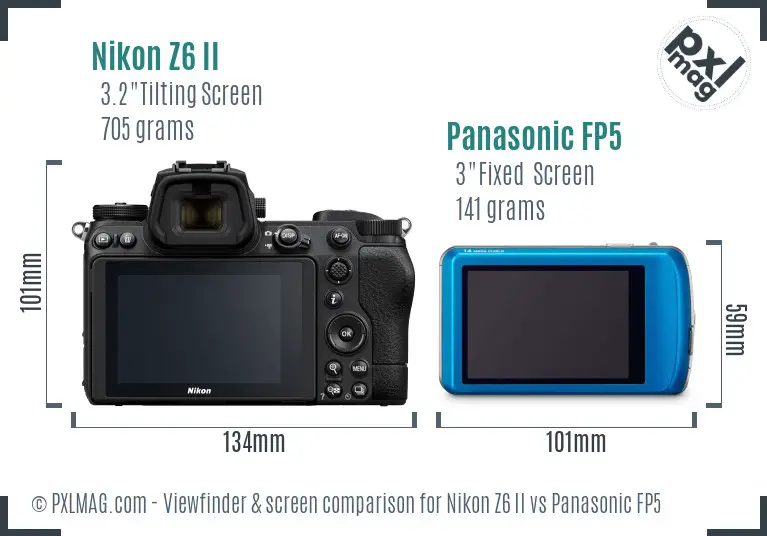 Nikon Z6 II vs Panasonic FP5 Screen and Viewfinder comparison