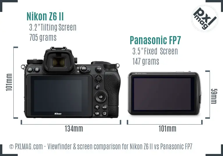 Nikon Z6 II vs Panasonic FP7 Screen and Viewfinder comparison
