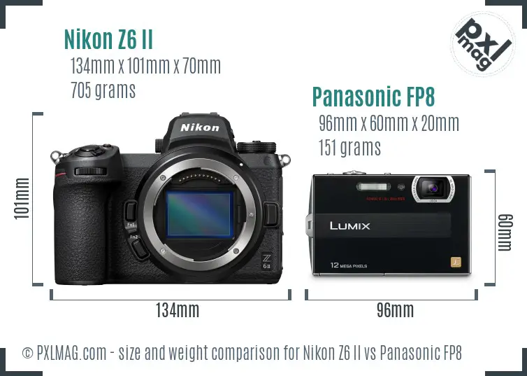 Nikon Z6 II vs Panasonic FP8 size comparison