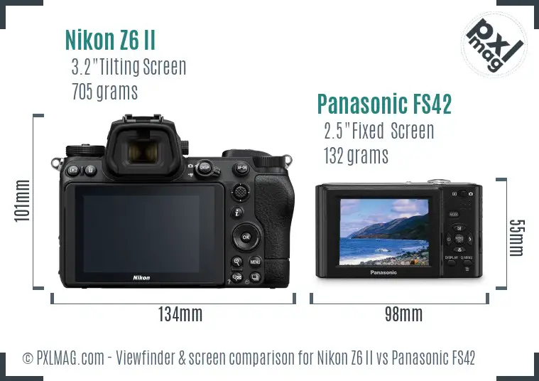 Nikon Z6 II vs Panasonic FS42 Screen and Viewfinder comparison
