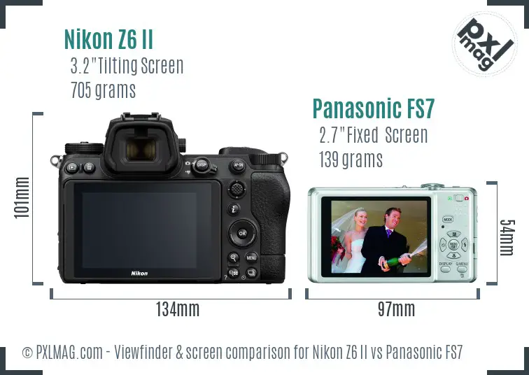 Nikon Z6 II vs Panasonic FS7 Screen and Viewfinder comparison