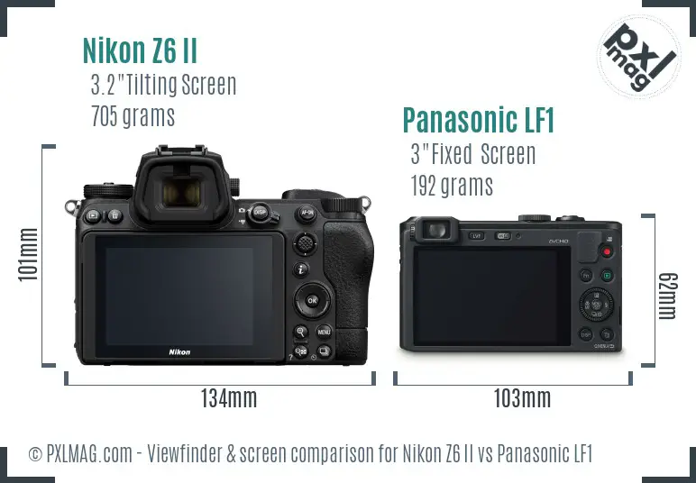 Nikon Z6 II vs Panasonic LF1 Screen and Viewfinder comparison