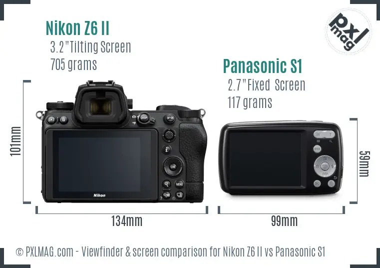 Nikon Z6 II vs Panasonic S1 Screen and Viewfinder comparison