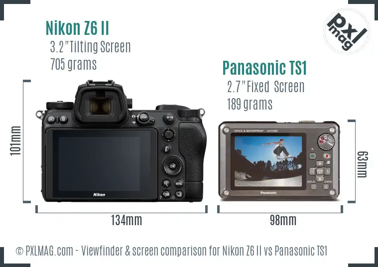 Nikon Z6 II vs Panasonic TS1 Screen and Viewfinder comparison