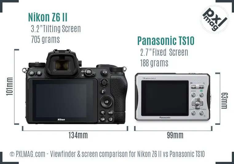 Nikon Z6 II vs Panasonic TS10 Screen and Viewfinder comparison