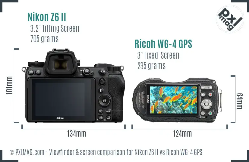 Nikon Z6 II vs Ricoh WG-4 GPS Screen and Viewfinder comparison Nikon Z6 II vs Ricoh WG-4 GPS Screen and Viewfinder comparison