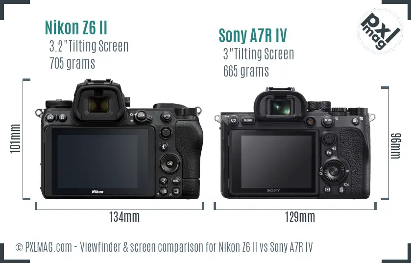 Nikon Z6 II vs Sony A7R IV Screen and Viewfinder comparison