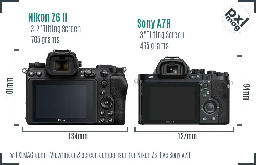 Nikon Z6 II vs Sony A7R Screen and Viewfinder comparison