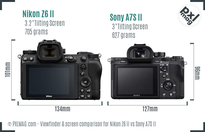 Nikon Z6 II vs Sony A7S II Screen and Viewfinder comparison