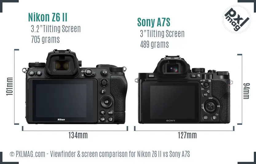 Nikon Z6 II vs Sony A7S Screen and Viewfinder comparison