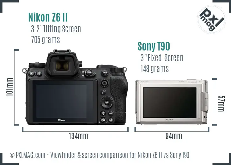 Nikon Z6 II vs Sony T90 Screen and Viewfinder comparison