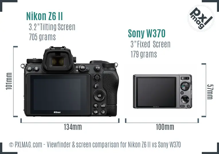 Nikon Z6 II vs Sony W370 Screen and Viewfinder comparison Nikon Z6 II vs Sony W370 Screen and Viewfinder comparison