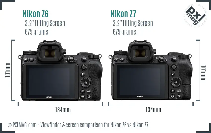 Nikon Z6 vs Nikon Z7 Screen and Viewfinder comparison