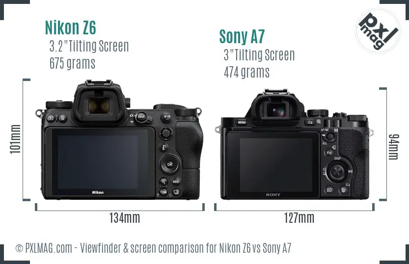 Nikon Z6 vs Sony A7 Screen and Viewfinder comparison