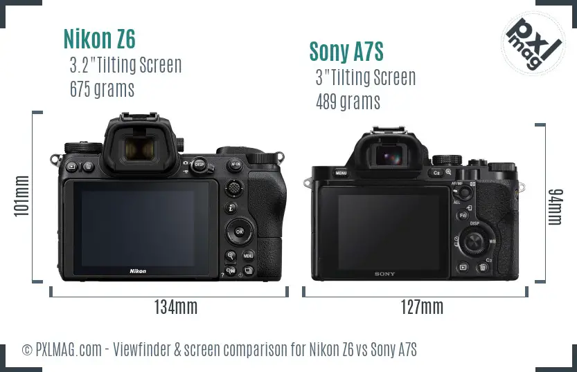 Nikon Z6 vs Sony A7S Screen and Viewfinder comparison