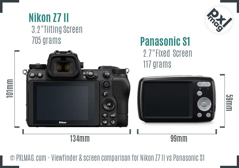 Nikon Z7 II vs Panasonic S1 Screen and Viewfinder comparison