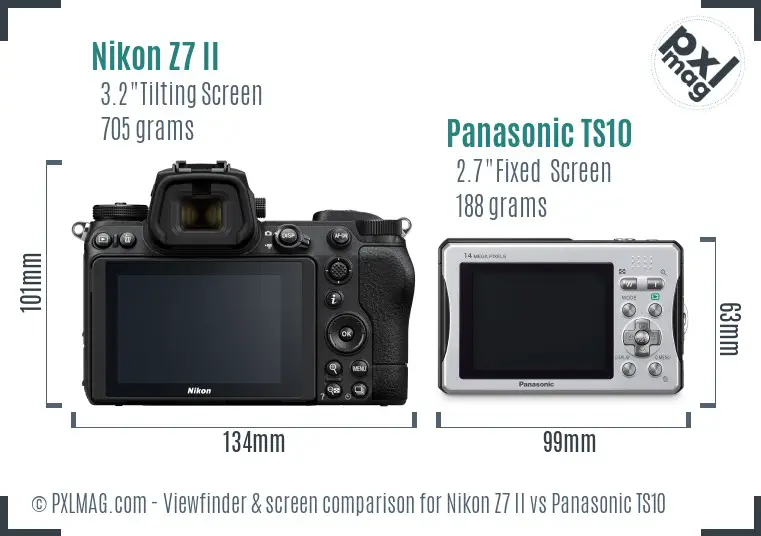 Nikon Z7 II vs Panasonic TS10 Screen and Viewfinder comparison