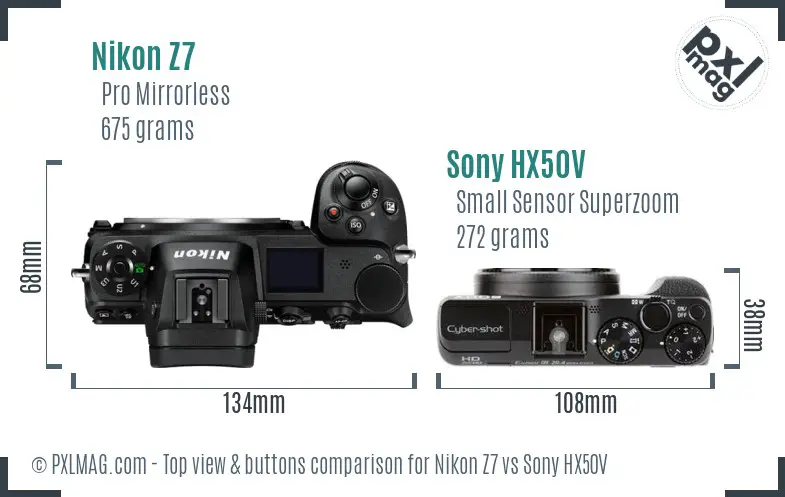 Top view design and control layout comparison