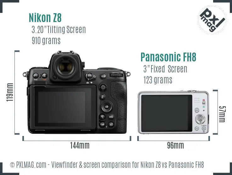 Nikon Z8 vs Panasonic FH8 Screen and Viewfinder comparison Nikon Z8 vs Panasonic FH8 Screen and Viewfinder comparison